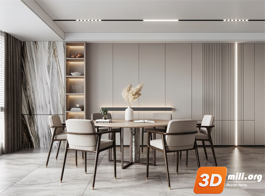 Dining Table Set Skp Files